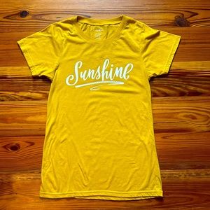Sunshine shirt, mustard yellow color, size small